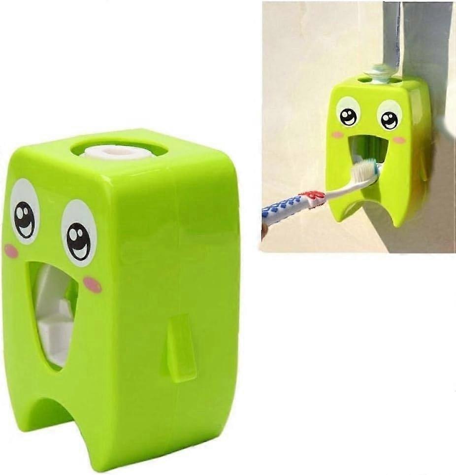 Automatic Toothpaste Dispenser Set with Wall Mounted Cartoon Toothpaste Squeezer for Kids Shower Bathroom Sink