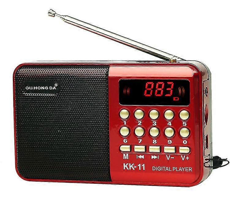K11 Fm Rechargeable Mini Radio Portable Digital Fm Sd Card Mp3 Player Usb Speaker