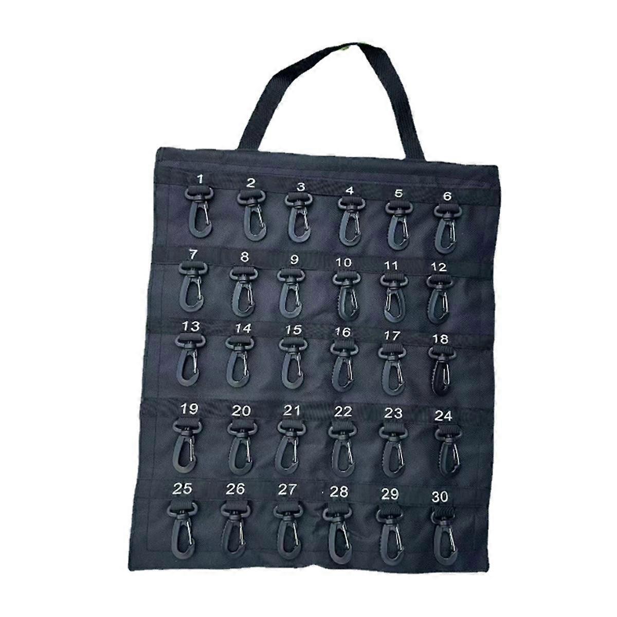 Versatile Roll-Up Key Storage Box, Portable Storage Box, Holds 40 Keys, Security Hook, for Home Off