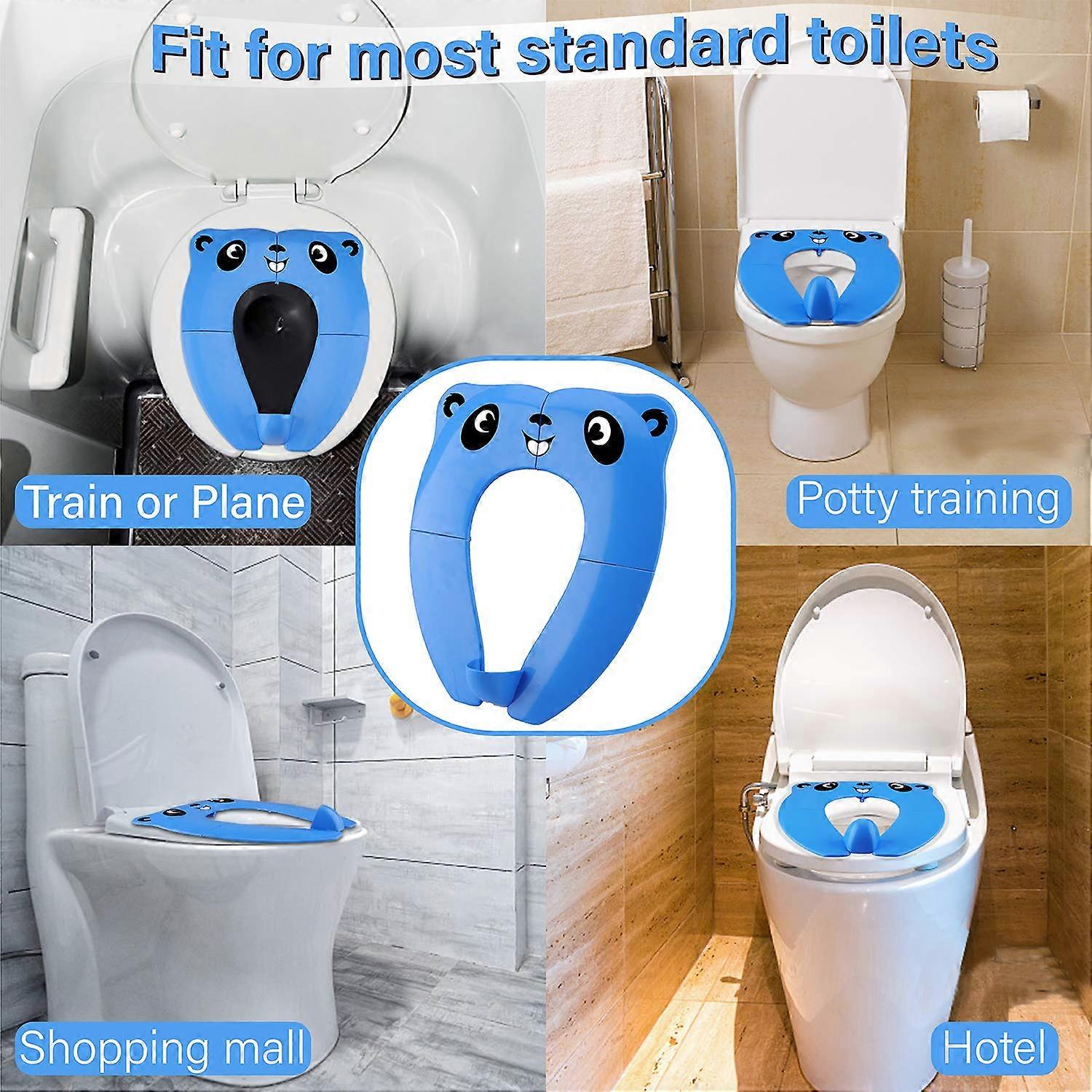 QQDD Upgrade Portable Potty Seat with Splash Guard compatible with Toddler, Foldable Travel Pot