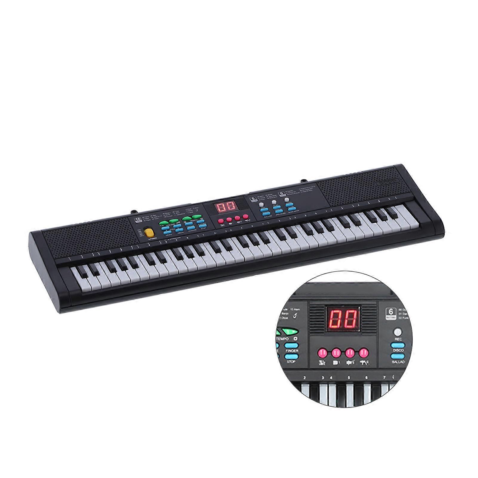 Clavier Piano Portable 61 Touches Avec Microphone - Instrument Numérique Multifonction MQ6186 Pour Enfants Et Adultes