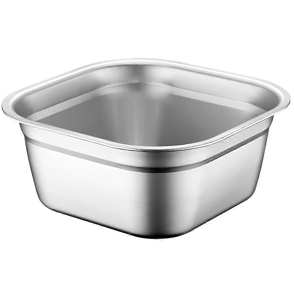 Stainless Steel Basin Large Capacity Washing Vegetables Basin Multifunctional Square Basin