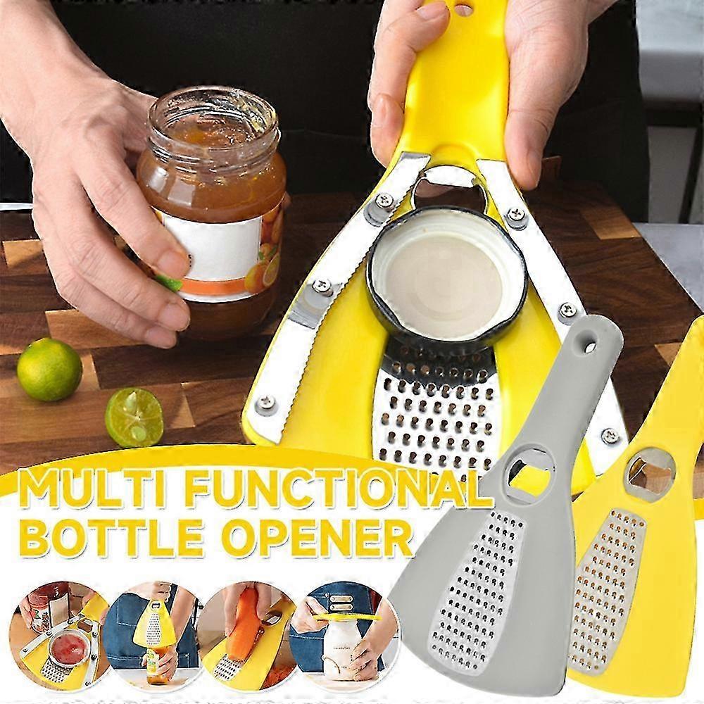3 in 1 Jar Opener, Bottle Opener, Vegetable Grater, Multi-Functional Kitchen Tool, Kitchen Gadgets for Seniors with Arthritis