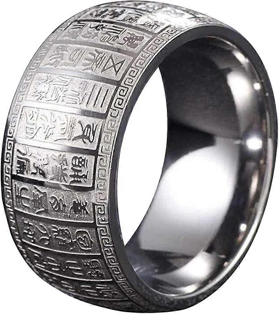 Bague bouddhiste en acier