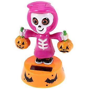 Ghost Shape Solar Dancing Decoration Car Decorative Skeleton Figurine Indoor Skeleton Decor