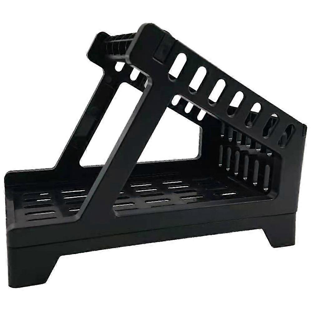 Label Holder For Roll And Fanfold Thermal Shipping Labels, Work With Desktop Label Printer, Black