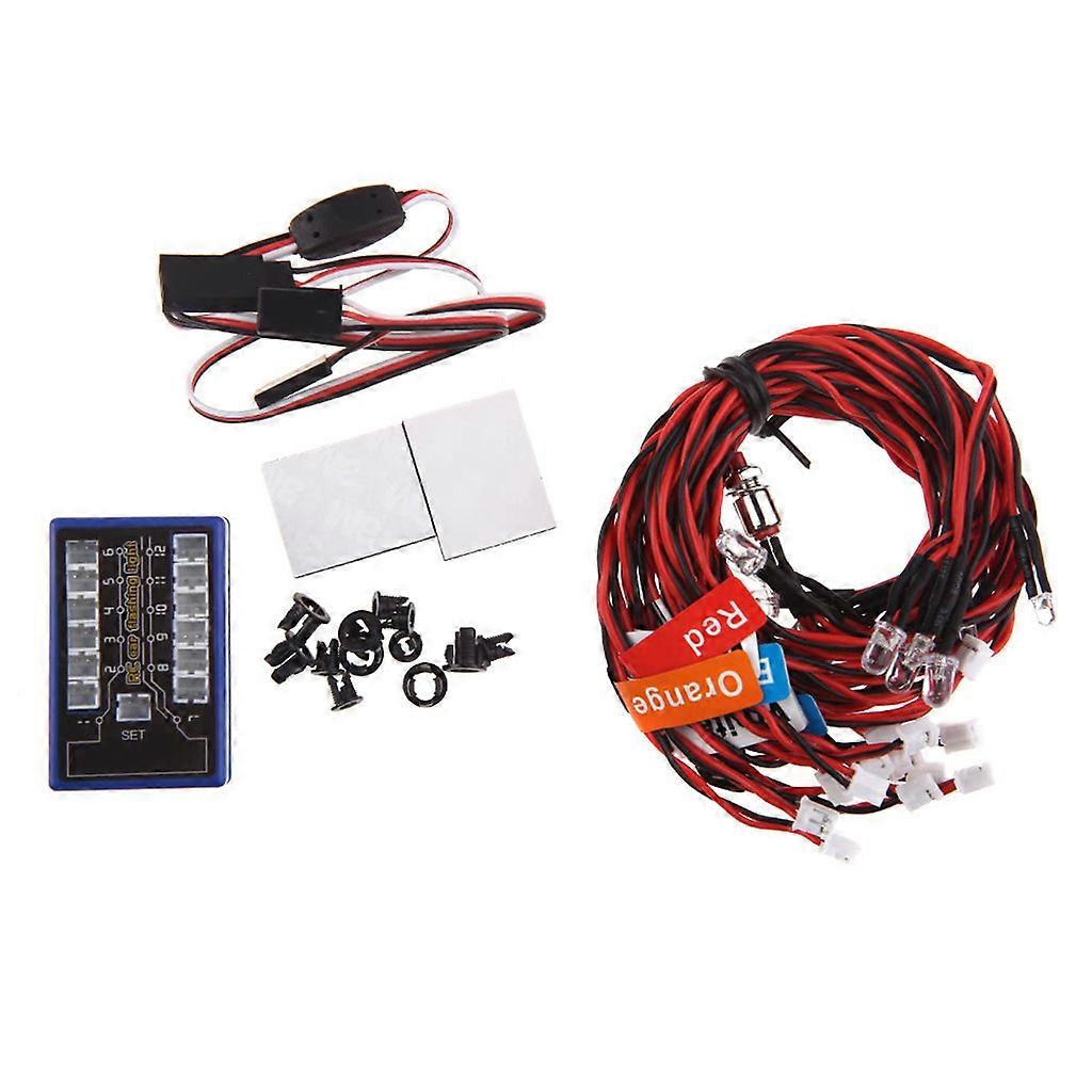 Bluey Toys LED Flashing Light Lamp System Kit for SCX10 1/10 1/8 RC Car