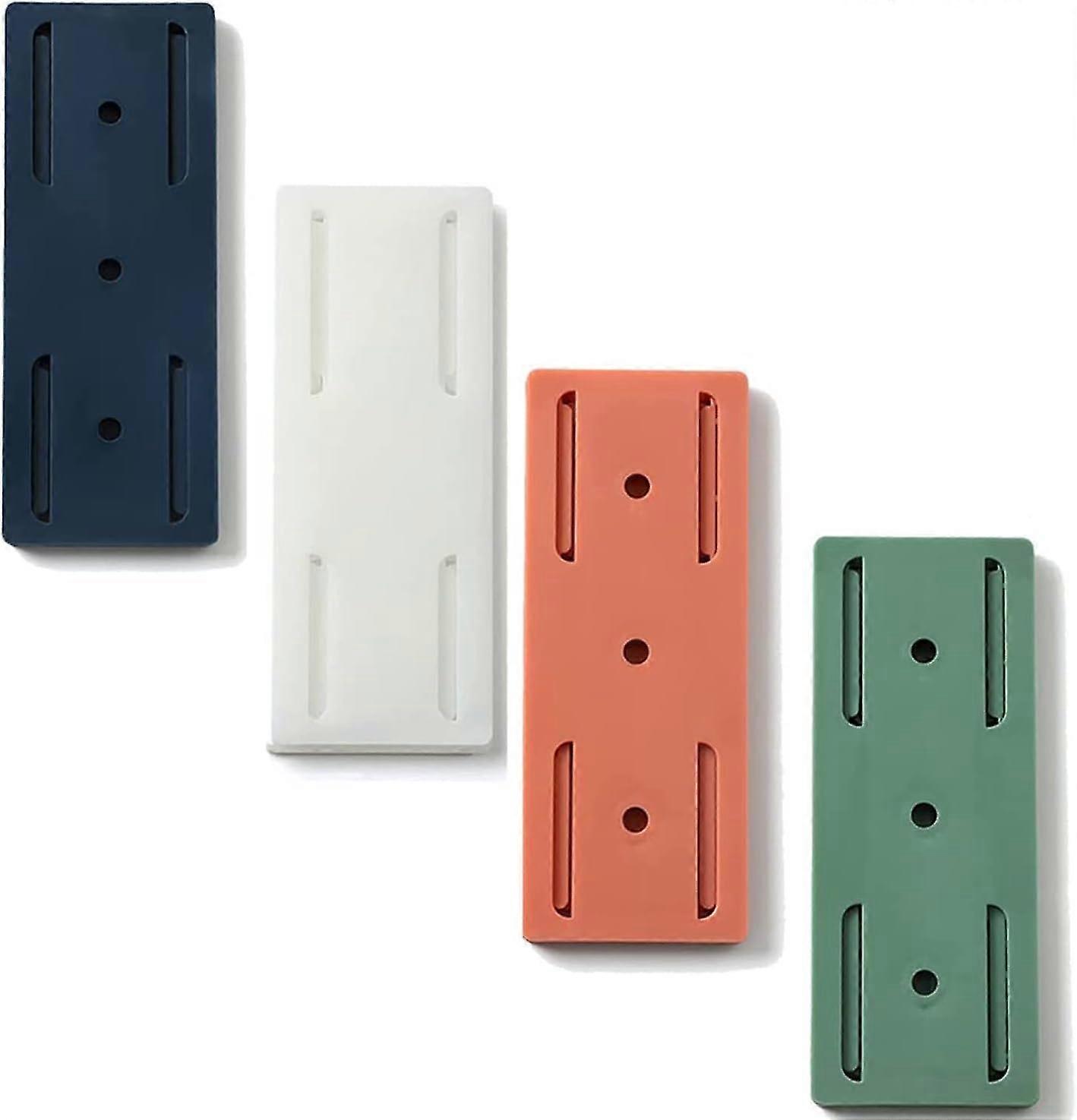 8 PCS autoadeziv Desktop Socket Fixer, Adeziv Punch Free Socket Holder, Power Strip Holder Fixator, Montabil pe desktop Plug-in Socket Fixer Holder