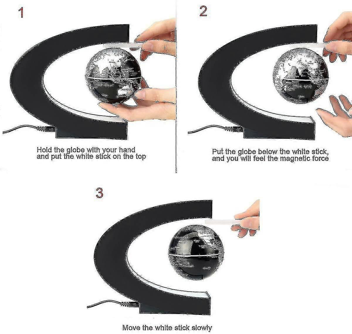 Floating Globe With Led C Shape Floating Globe Map Decoration Ty