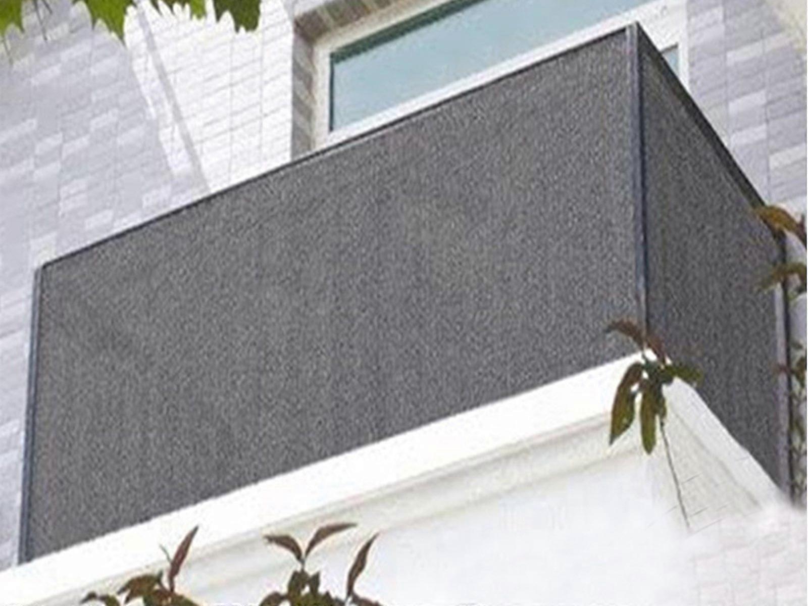 90x500cm Balcony Privacy Screen Cover Balcony Screen Grey