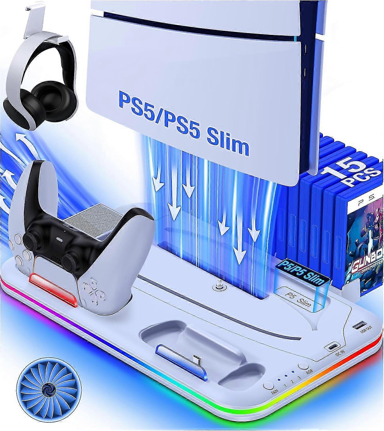 Ps5 D With Ing Stat And Charging Stat For Ps5 Disc/digital Console, Rgb , Et H, 15 Game Slot