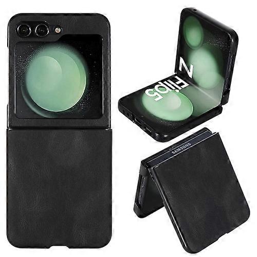 For Samsung Galaxy Z Flip5 Folding Leather Phone PC Case