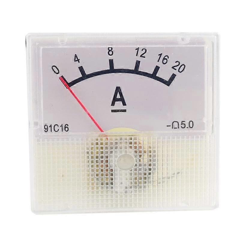 Circular DC0-20A Ammeter Analog Pointers Electrical Testing Current Tester