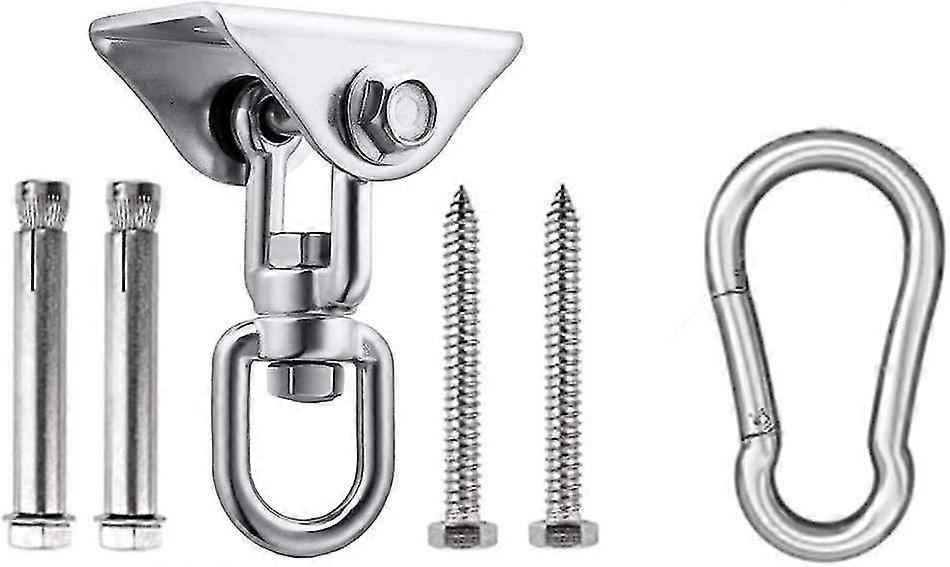 Heavy Duty Swing Hangers 450kg Capacity 304 Stainless Steel 360 Rotate Hammock Chair Hanging Kit Suspension Hooks With Bolt For Concrete Wooden Sets Y