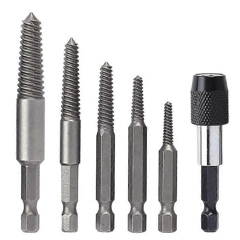 6 Pack Broken Screw Extractor, Stripped Screw Extractor Kit, Damaged Bolt Removal Tool.