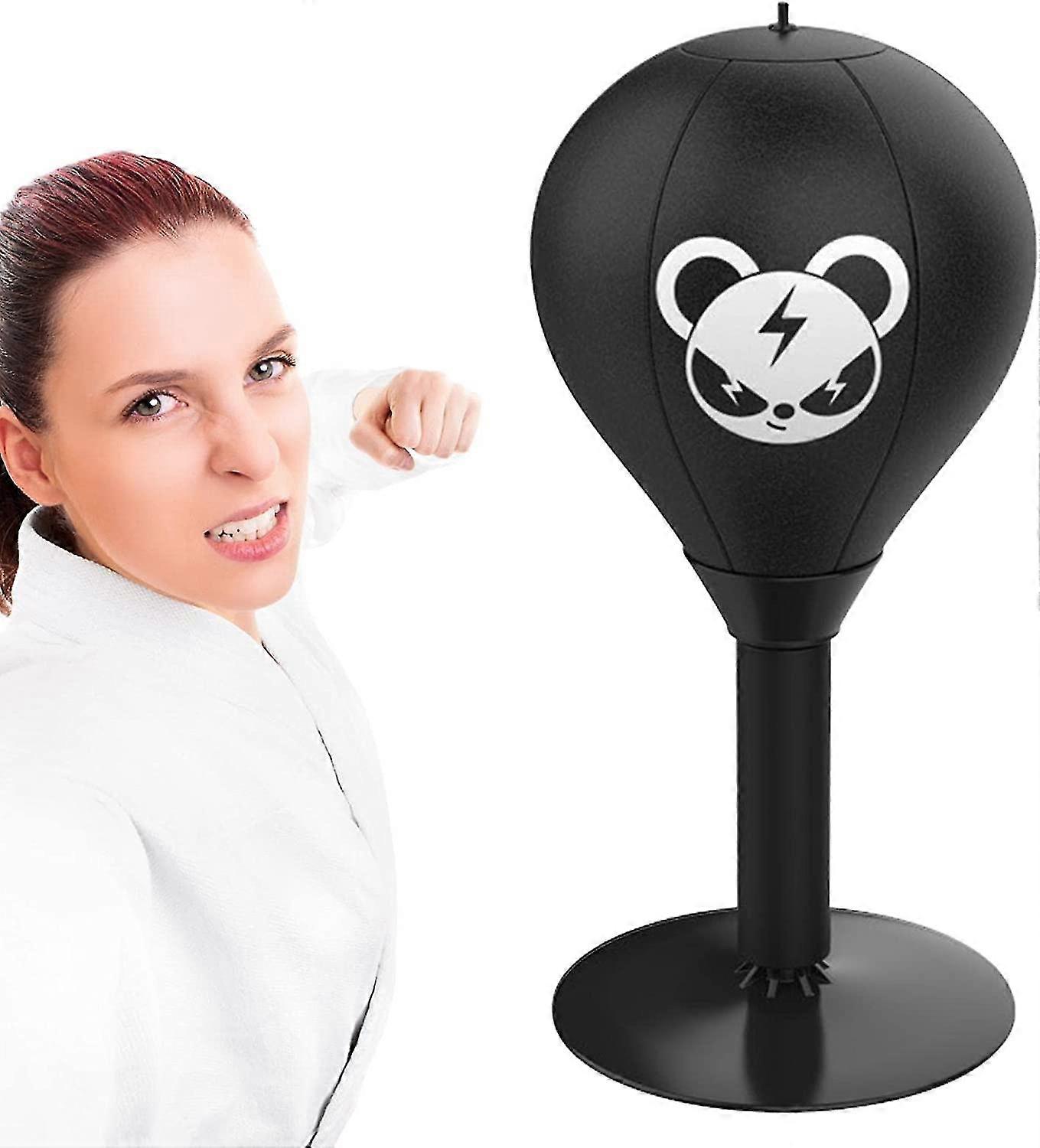 Stress Reduce Tool,mini Punching Bag With Stand, Springs, Suction Cup | Desk Punch Ball Heavy Duty Stress Relief Tool For Office, Table, Counters