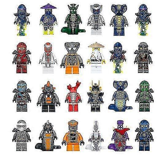 2023-24pcs / Plastic Mini Ninjago Figure Toy Ninja Snakes Assemble Kids Toy
