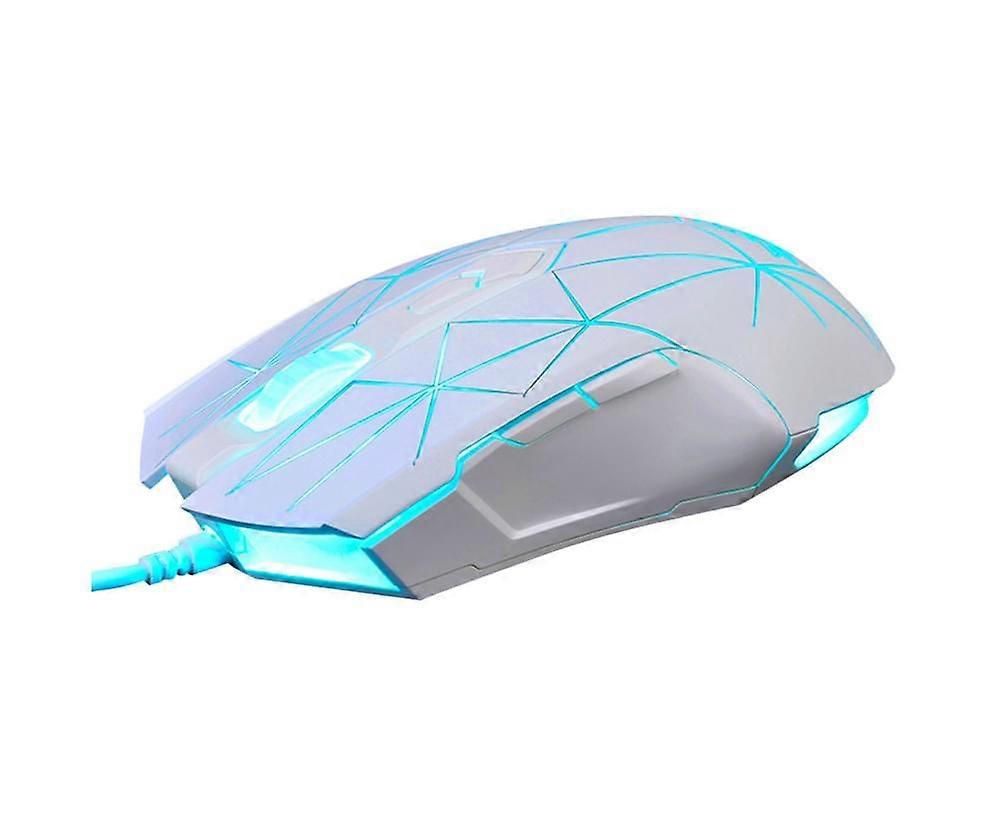 RGB Backlit Optical Gaming Mouse, Wired Ergonomic Gaming Mic With 4 DPI Adjustable Level For PC Computer Mac (White)