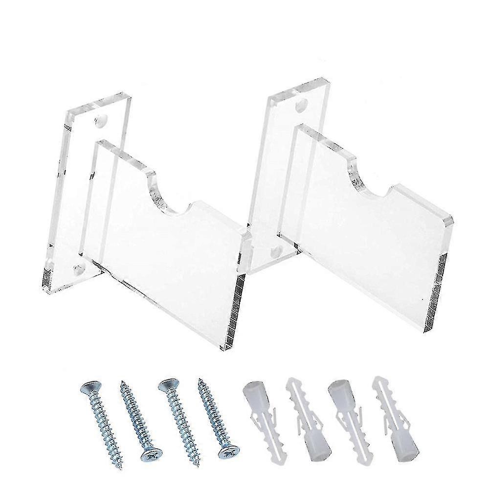 1ペア釣り竿ディスプレイスタンドアクリル釣り竿壁取り付けロッドホルダーブラケット水平ハング