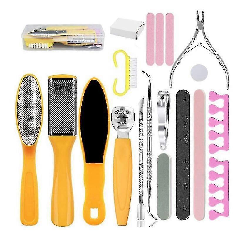 Foot File Set Callous Planer Callus Removal Foot Care Set, 20 Pieces