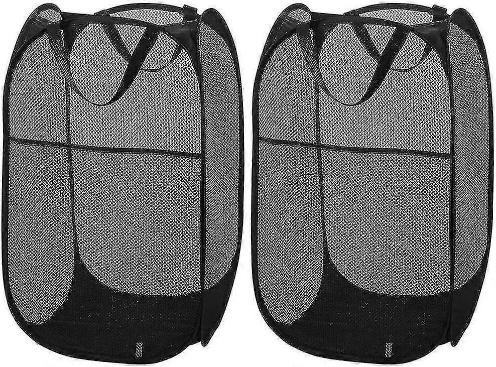 2 Pack Collapsible Mesh Laundry Hamper, Collapsible Laundry Hamper Durable Gift