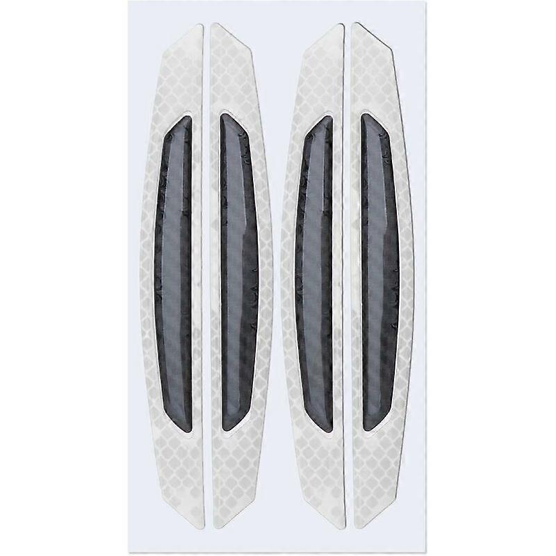 4 Pack Car Door Anti-Collision Stickers -Night Safety Reflective Strips -3D