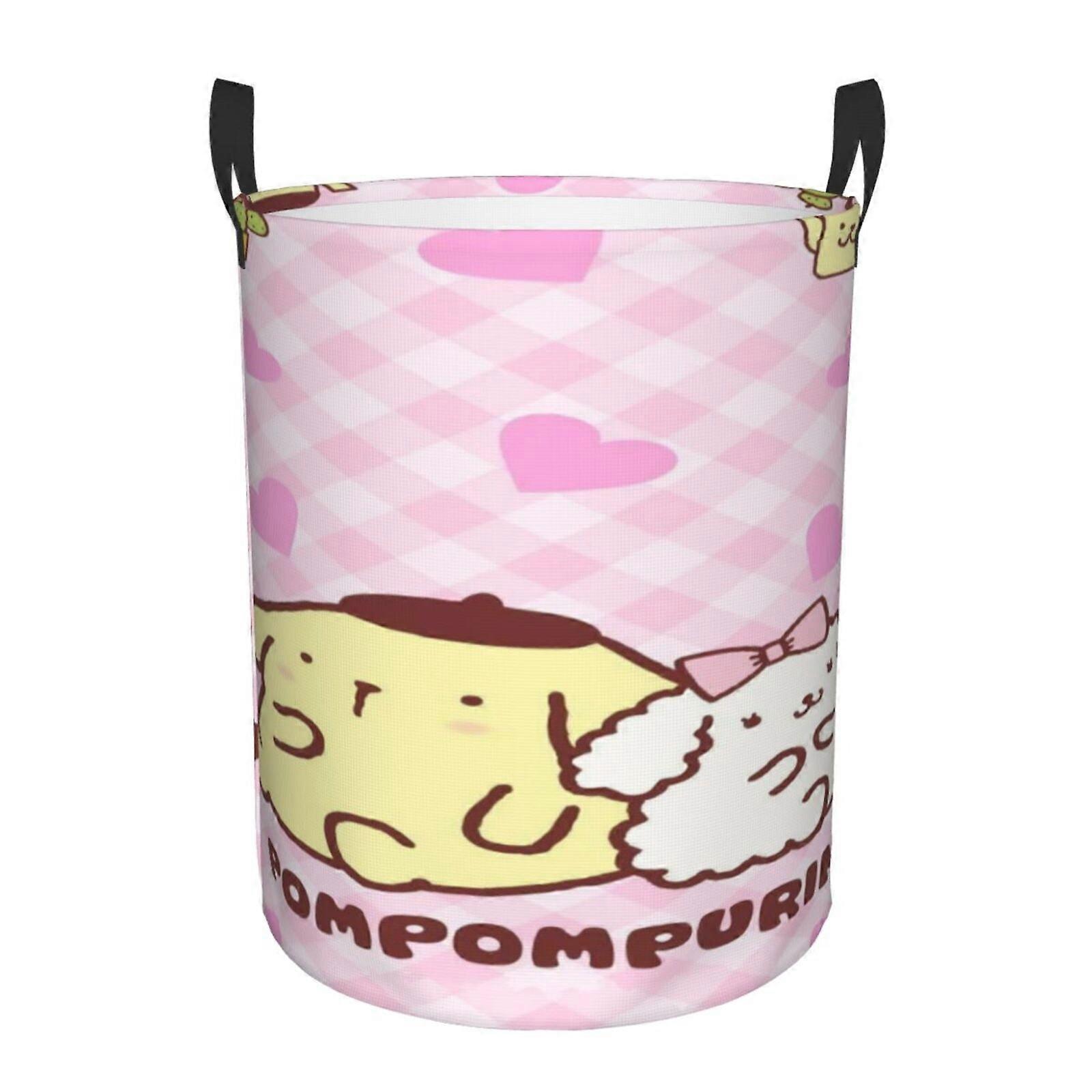 Pompompurin 3d grafische vlam wasmand brand vlam kleding mand opslag met handvat-SYS29024