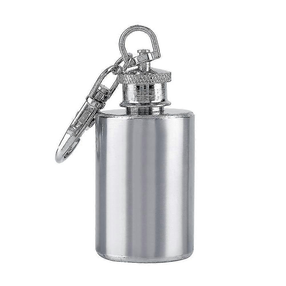 Flask Stainless Steel Alcohol Leak-proof Whiskey Bottle Wine Bottle Mini Storage Container With Keychain Gift For Men 30ml