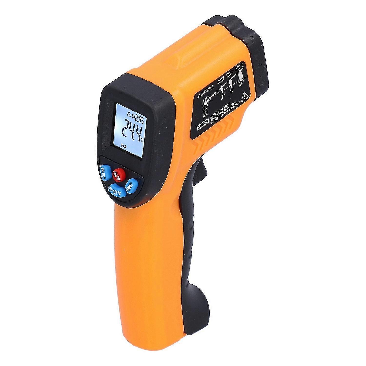 GM550 Infrared Thermometer Handheld Temperature Tester Digital NonContact Thermometer(Orange Yellow