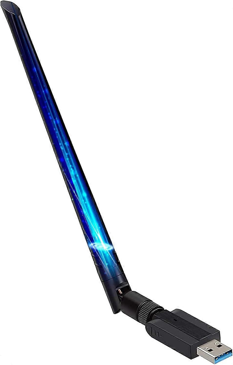 USB WiFi Adapter  1200M WiFi Dongle High Speed 802.11ac 5dBi Dual Band 2.4/5GHz Wireless Network Adapter for PC/Desktop/Tablet/Laptop, Compatible with