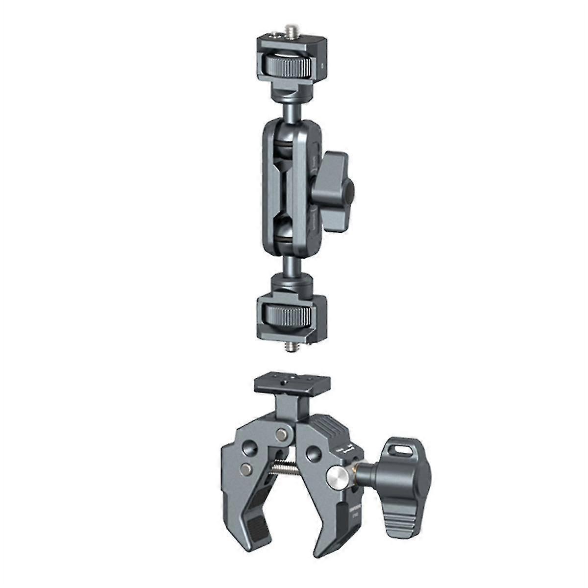 Multifunctional Crab Claw Super Clamp With Base Powerful Fixed Clamp For Dslr Camera Monitors Mic Led Lights-a