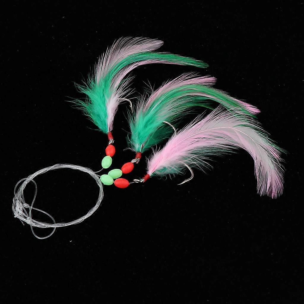 Soft Skirted Feather Trolling Lure Fishing Artificial Rigs Bait Lures - Red and White