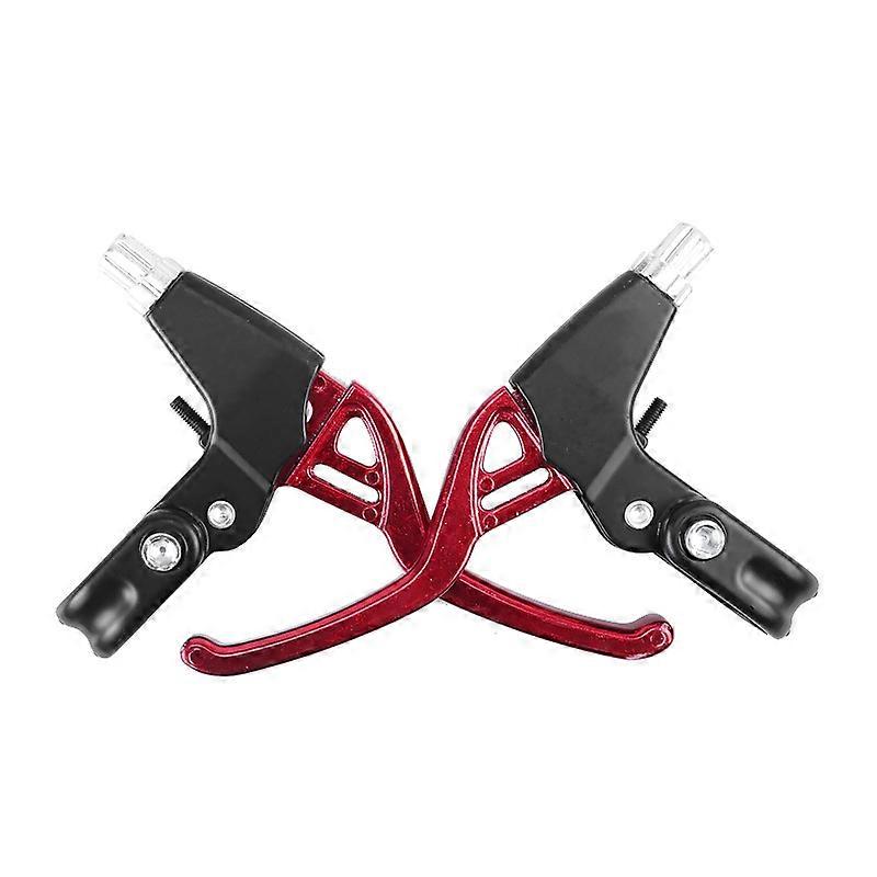 A Pair of Red Bicycle Brake Levers Mountain Road Bike Brake Levers Universal for Bicycles, Aluminum Alloy Bicycle Brake