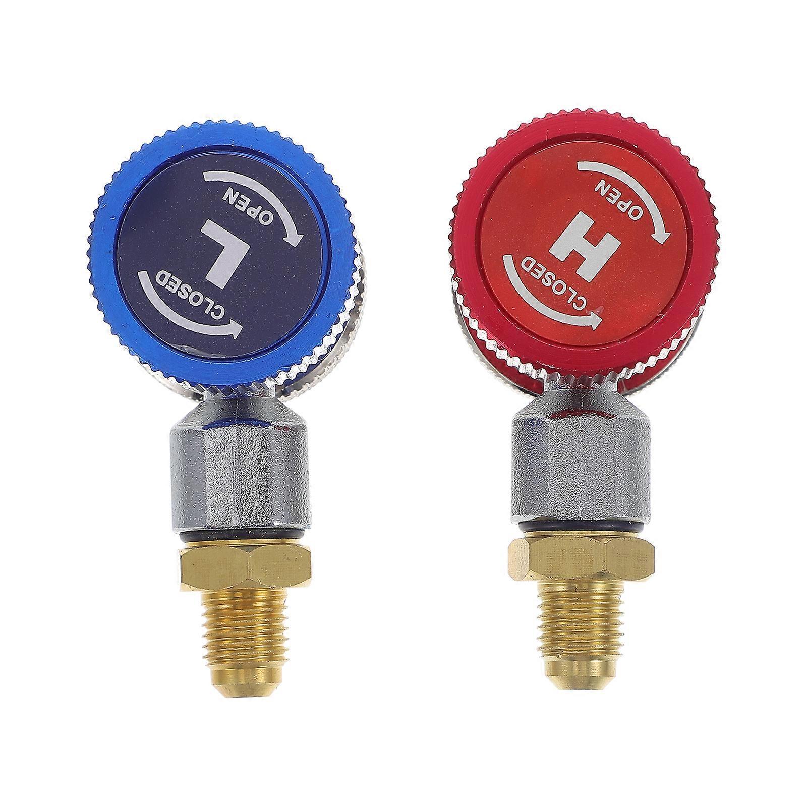 Adjustable AC R134A Quick Coupler Connector Adapter High&Low 1/4" SAE HVAC