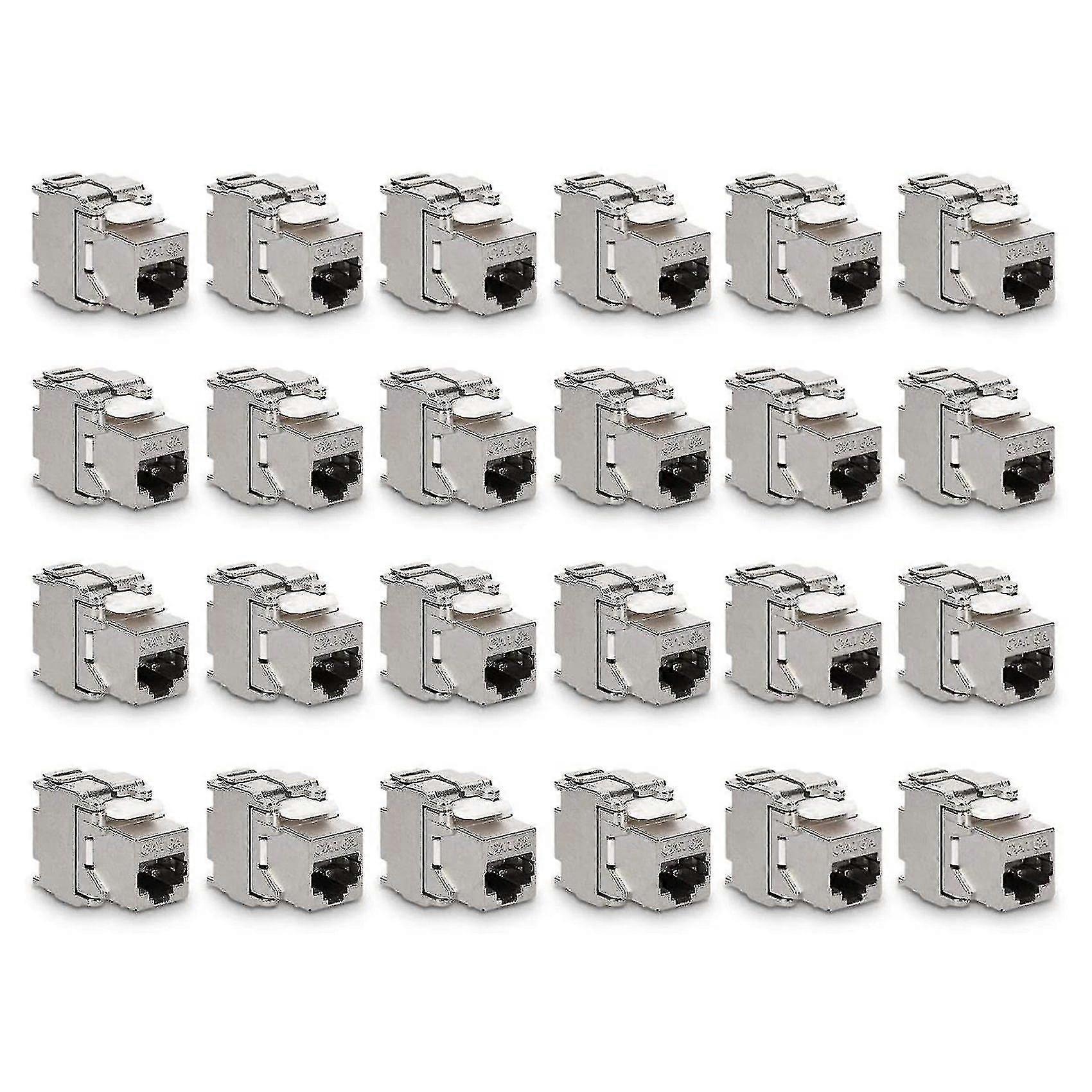 24 Piece Cat6a Shielded Keystone Jack Rj45 Cat 6a Ethernet Module