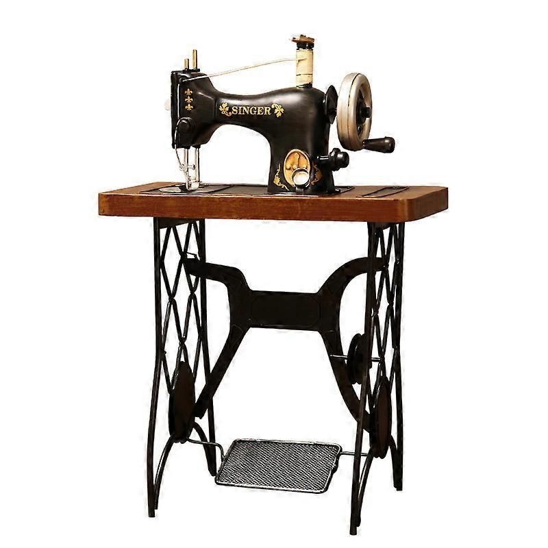 Vintage Iron Sewing Machine Model Clothing Shop Window Ornaments Old Object Decoration Crafts