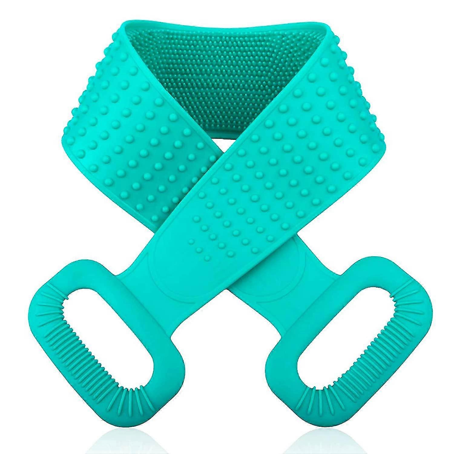 シャワーのためのバックスクラバー、30インチと35?バスボディブラシシリコンバックブラシエクストラロング角質除去ボディスクラバーを選択するためのインチ2サイズ