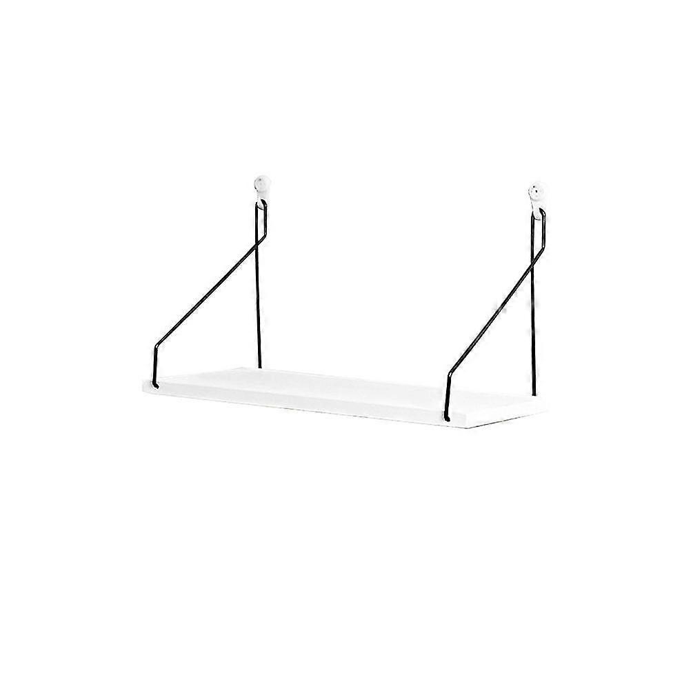 Pasta adesiva non perforante Bagno Scaffalatura in legno Contenitori rack ganci per cucina bianco taglia M