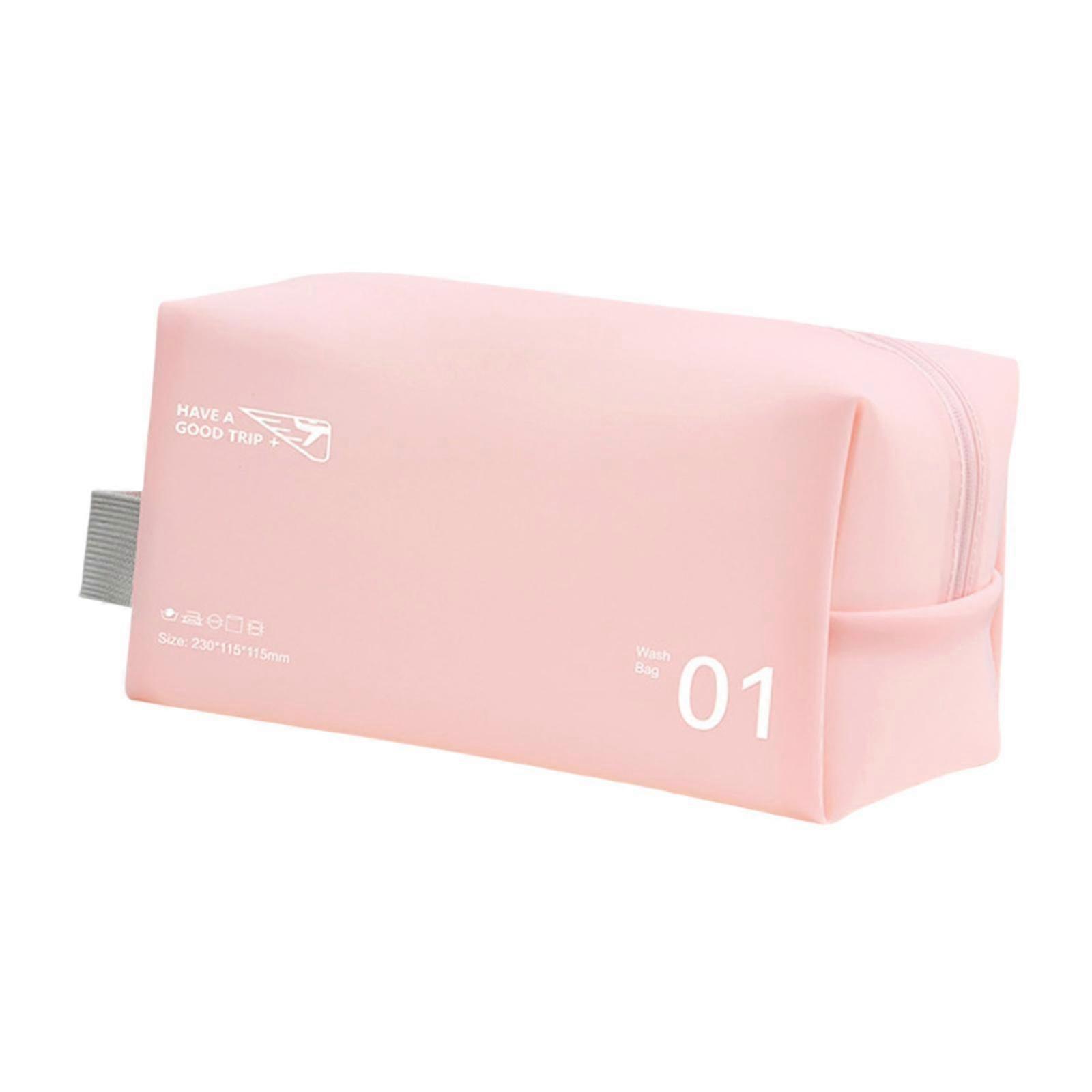 Travel Toiletry Bag with Handle Storage Bag Travel Accessories for Beach Gym pink