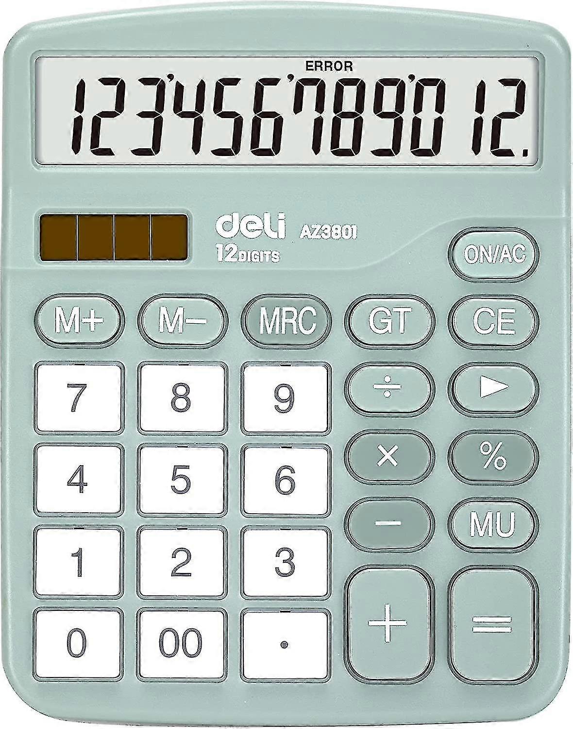 Calculator, Funct Desktop Calculators With 12 Digit Lar Lcd Display And Button, Solar Dual Calculator, G