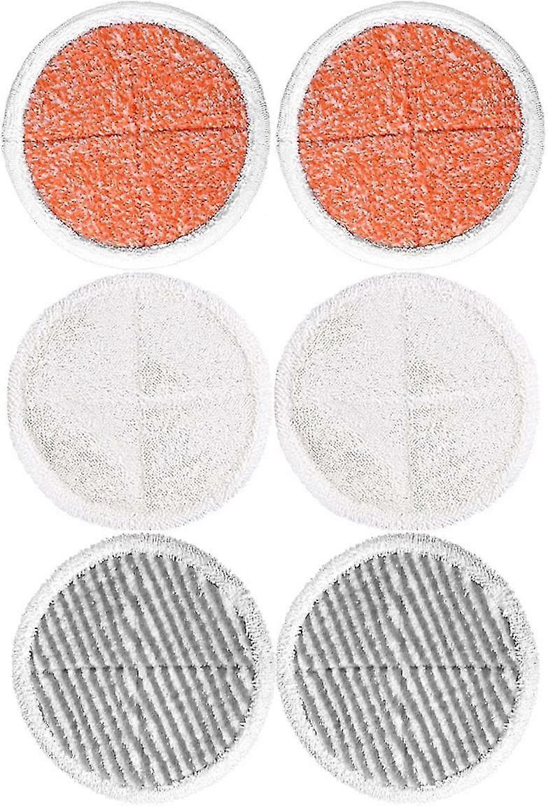 Pieces Of Replacement Mop Pads For Bissell Spinwave 2039a 2124 (includes 2 Soft Pads + 2 Sanding Pads + 2 Heavy Sanding Pads)