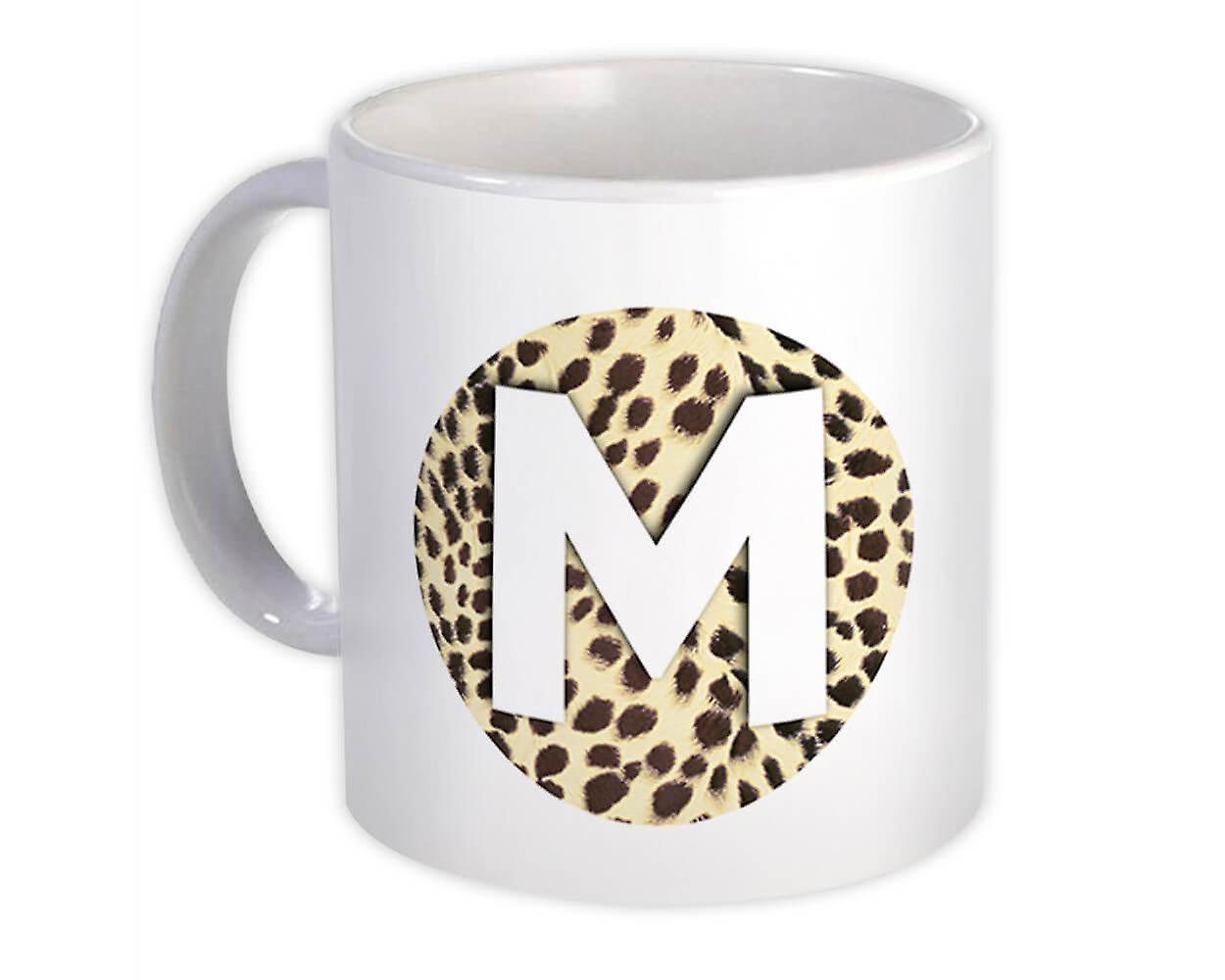 Geschenk mok: Monogram Letter M Cheetah
