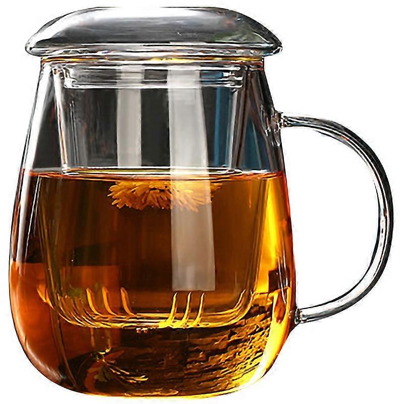 550Ml Tea Mug with Lid Filter,Coffee Cups Tea Set Mugs Beer Drink Office Mug Transparent Drinkware Glass Cup Chinese Style