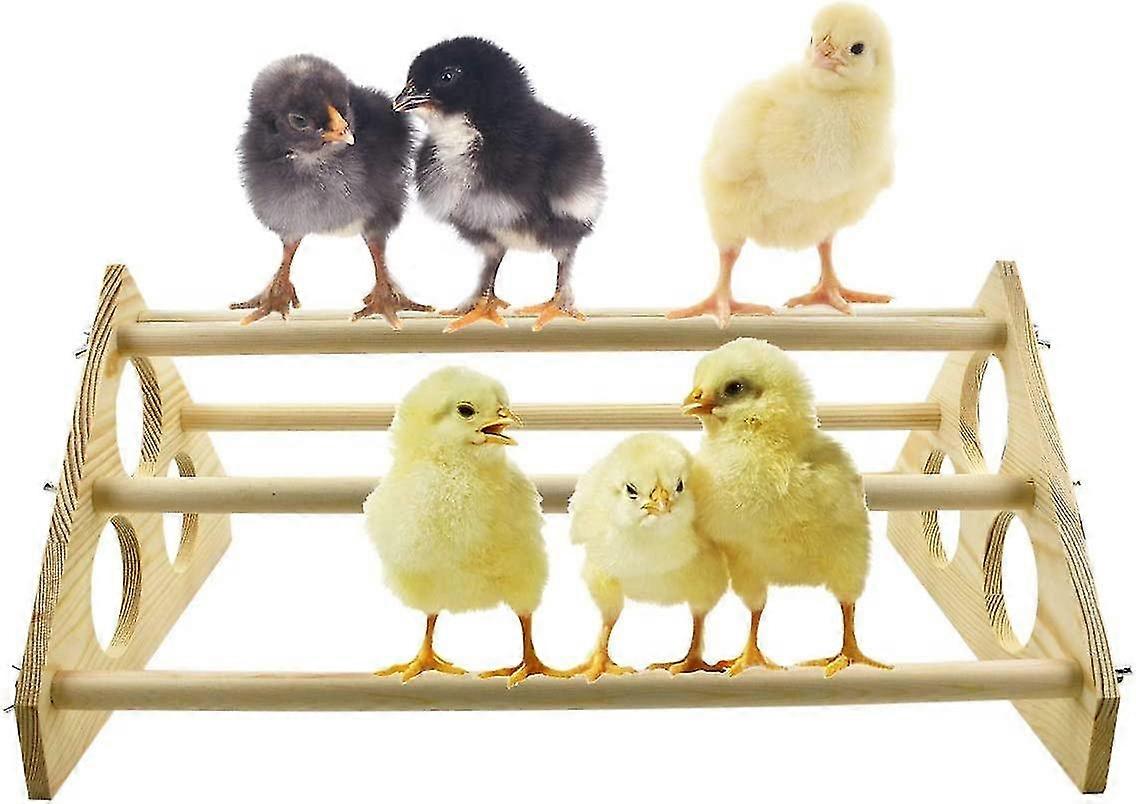 ひよこのためのチキンパーチ穴のあるチキンウッドスタンドひよこスタンドトレーニングパーチチキンルーストバーひよこチキンスイング鶏のためのチキンおもちゃ