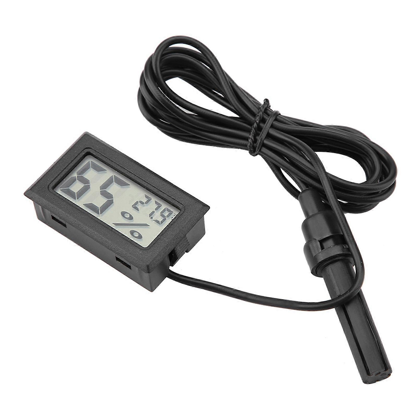 Mini LCD Thermometer Hygrometer with External Probe - Monitor Humidity and Temperature