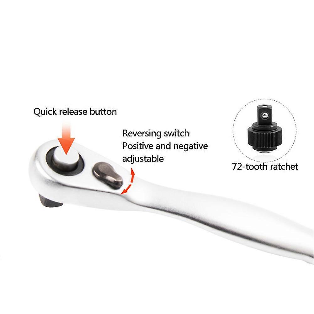 1/4\\\\\\\" (6.35mm) Ratchet single Square head interface Head wrench High quality