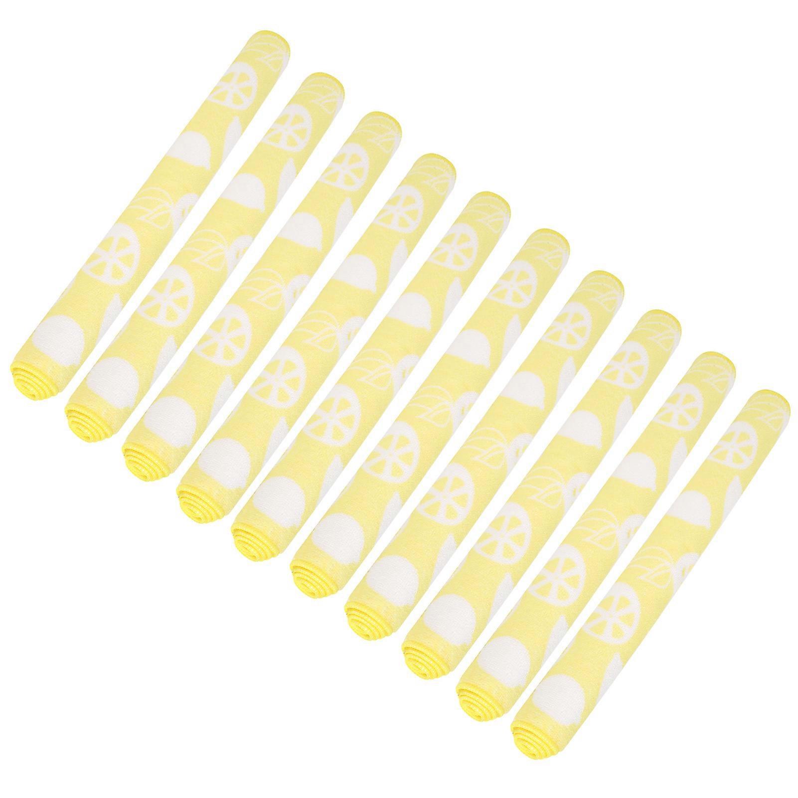 Fruit Pattern Microfiber Towels 10PCS 40x40cm Super Absorbent for Kitchen Use