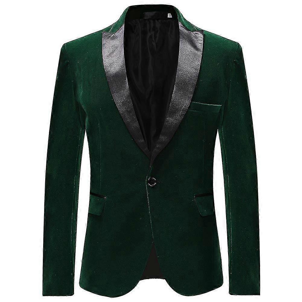 رجالي سترة الزفاف المخملية ذروتها طية صدر السترة مأدبة حزب بدلة سترة