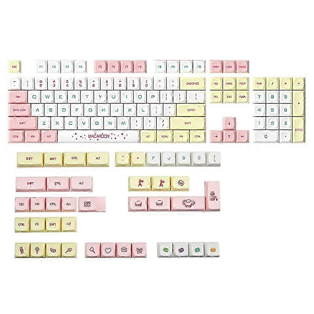 146Keys PBT Keycaps XDA Profile DYE-SUB Keycap For Cherry MX Switch Mechanical Keyboard Macaron Theme Keycap