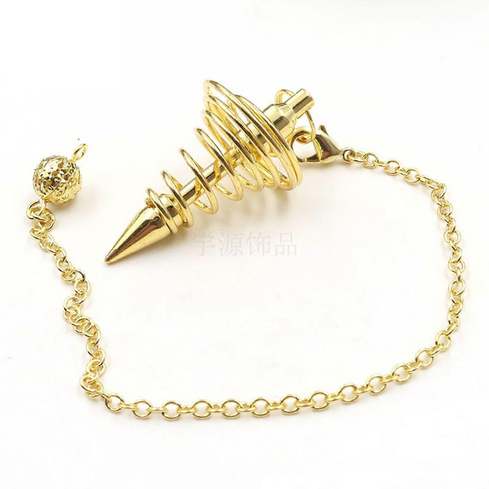 Gold and copper spiral pendulum, divination, perspective, radiation perception